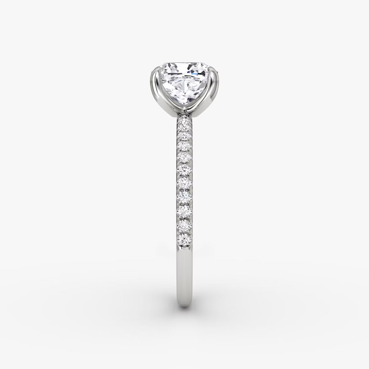 The Classic Cushion Diamond Pavé Ring