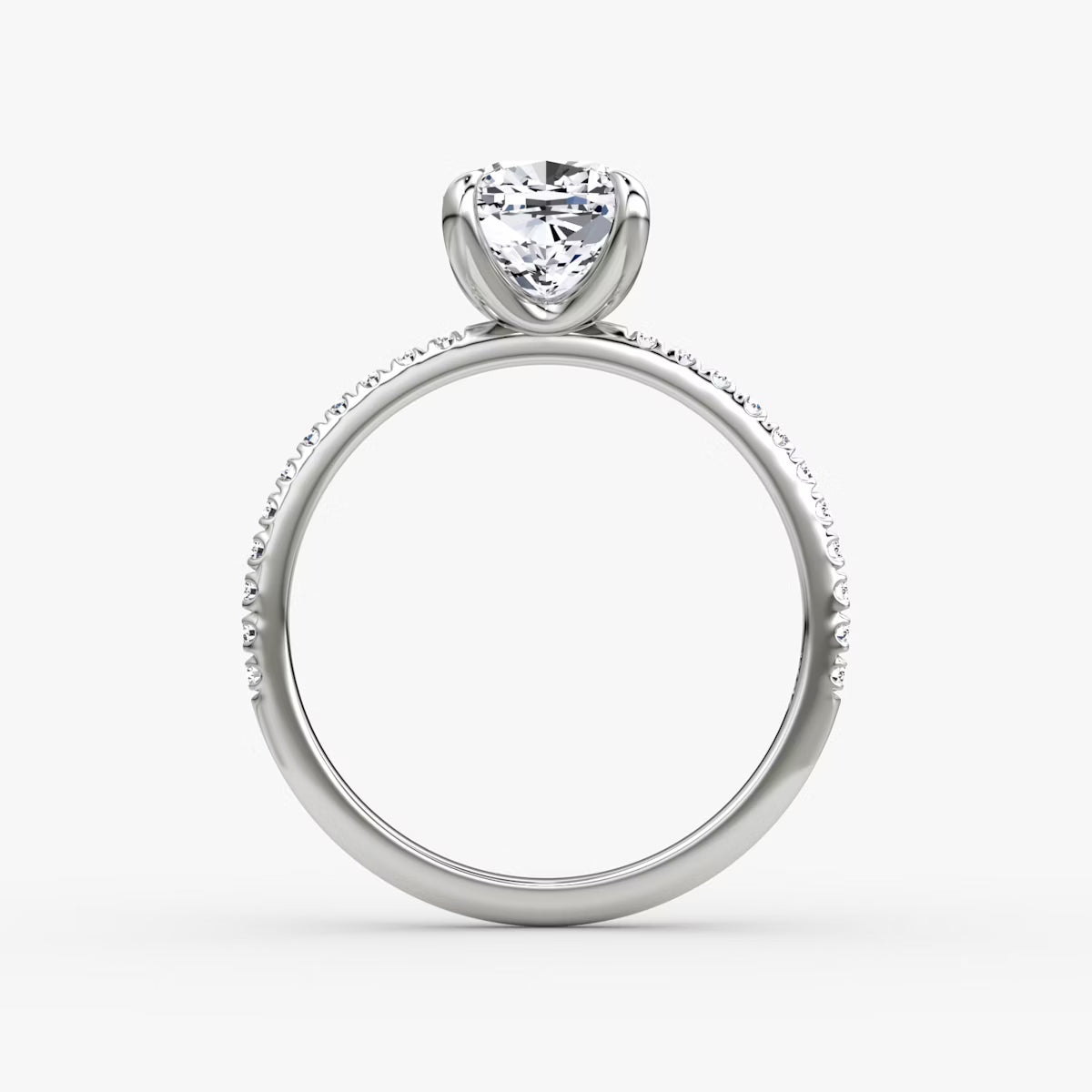 The Classic Cushion Diamond Pavé Ring