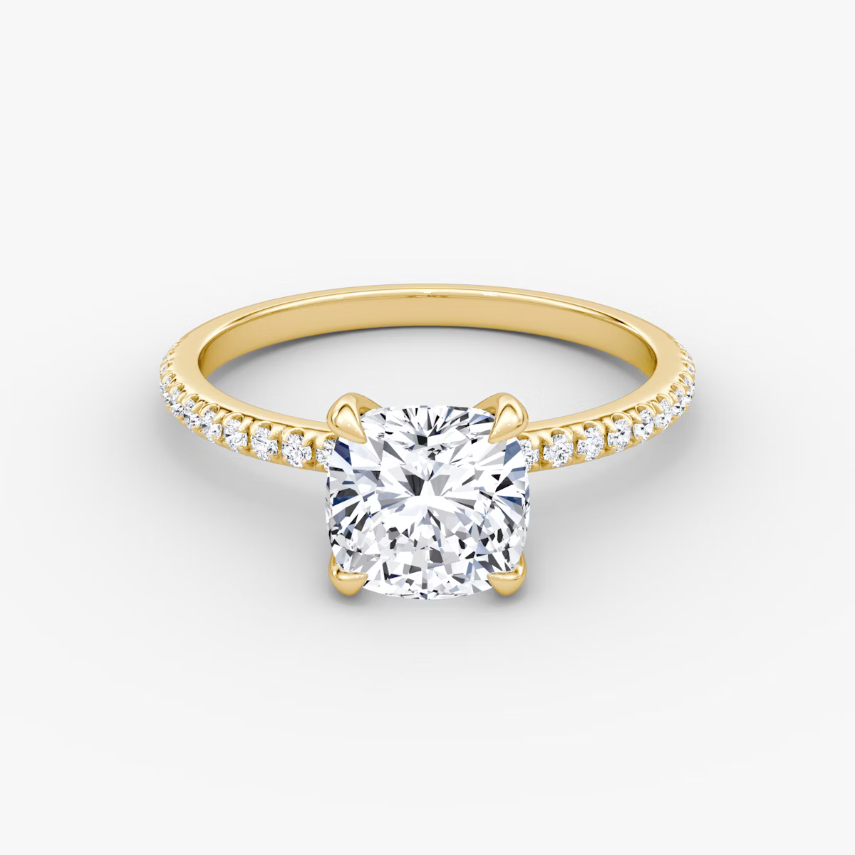 The Classic Cushion Diamond Pavé Ring