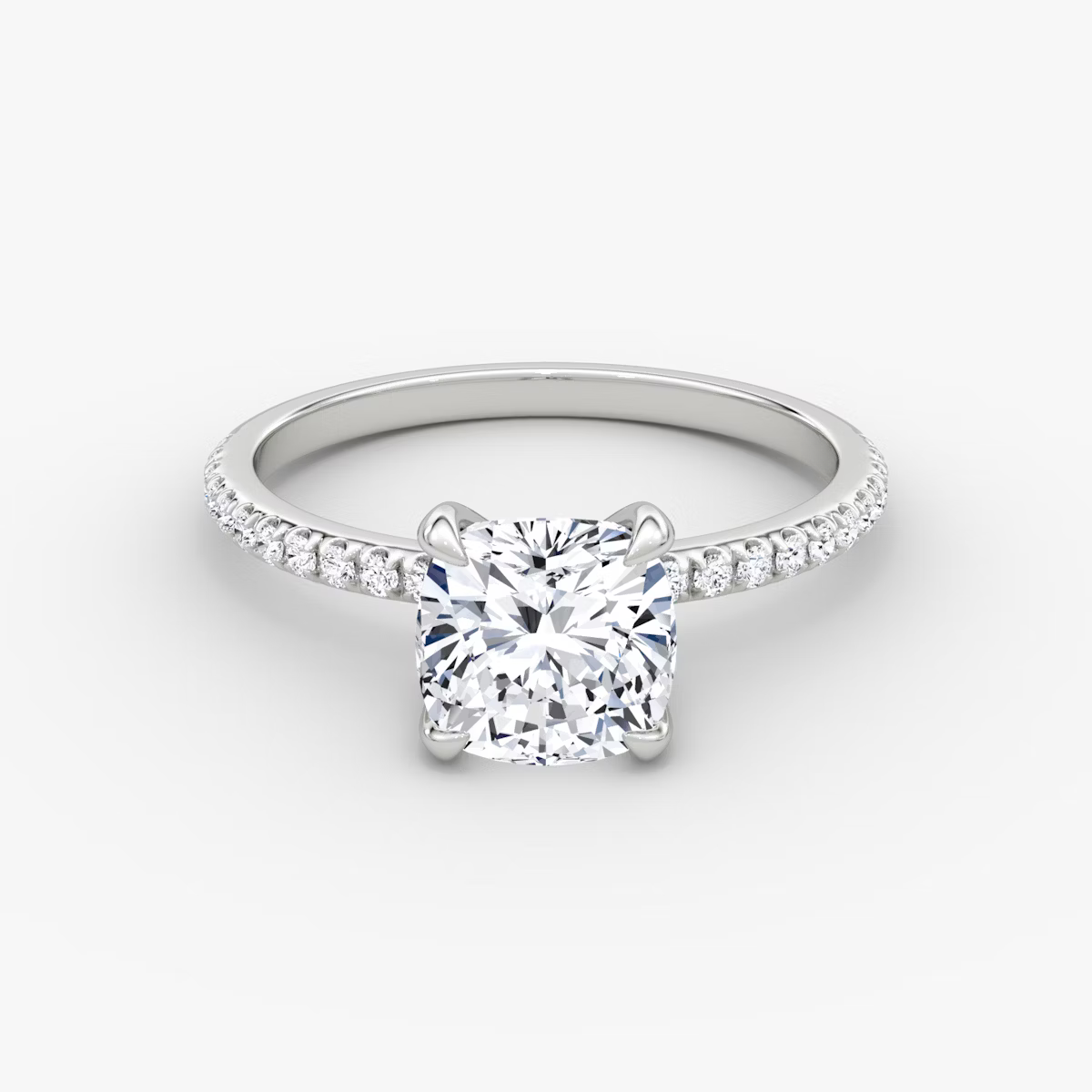 The Classic Cushion Diamond Pavé Ring