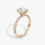 The Luxe Cushion Diamond Pavé Ring