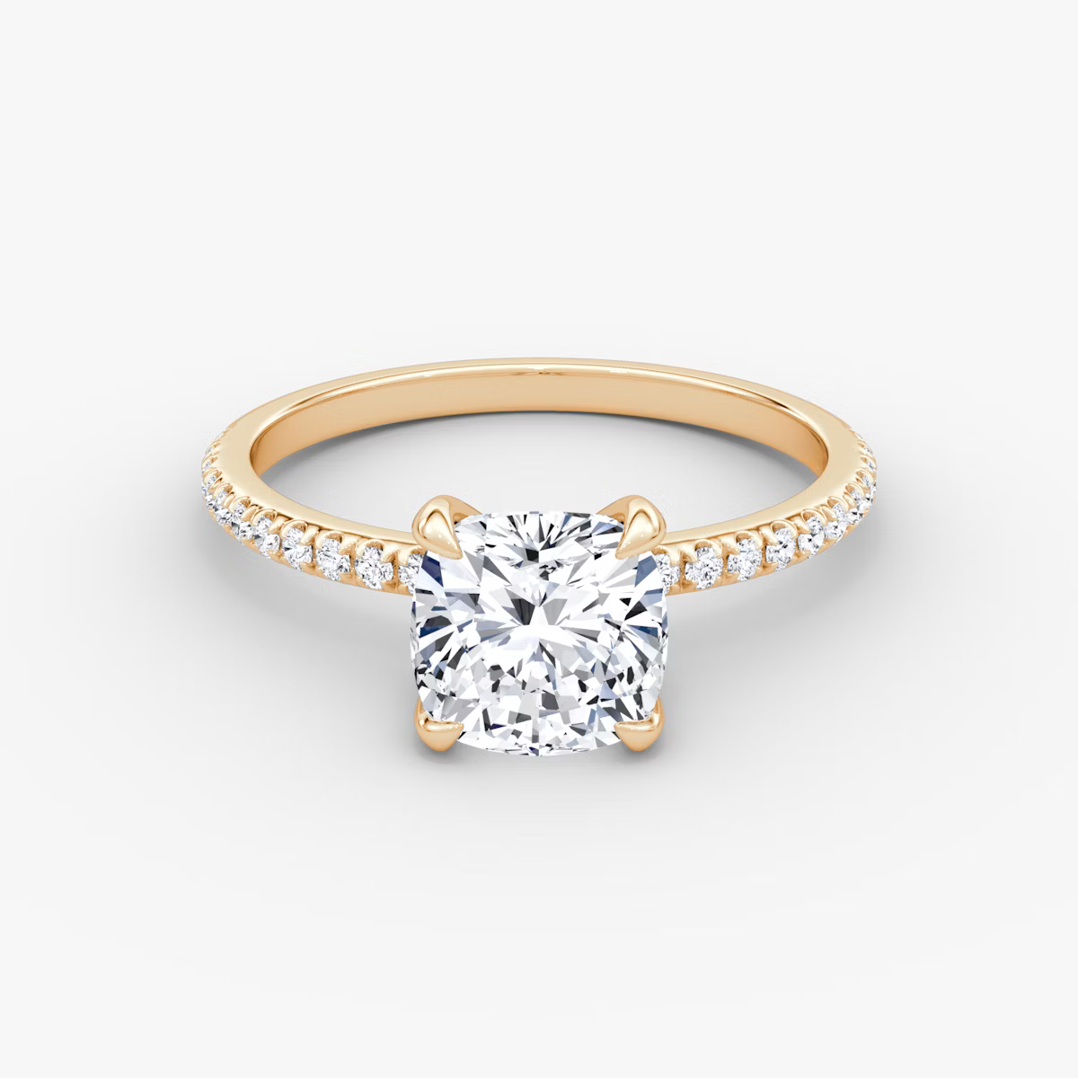 The Classic Cushion Diamond Pavé Ring