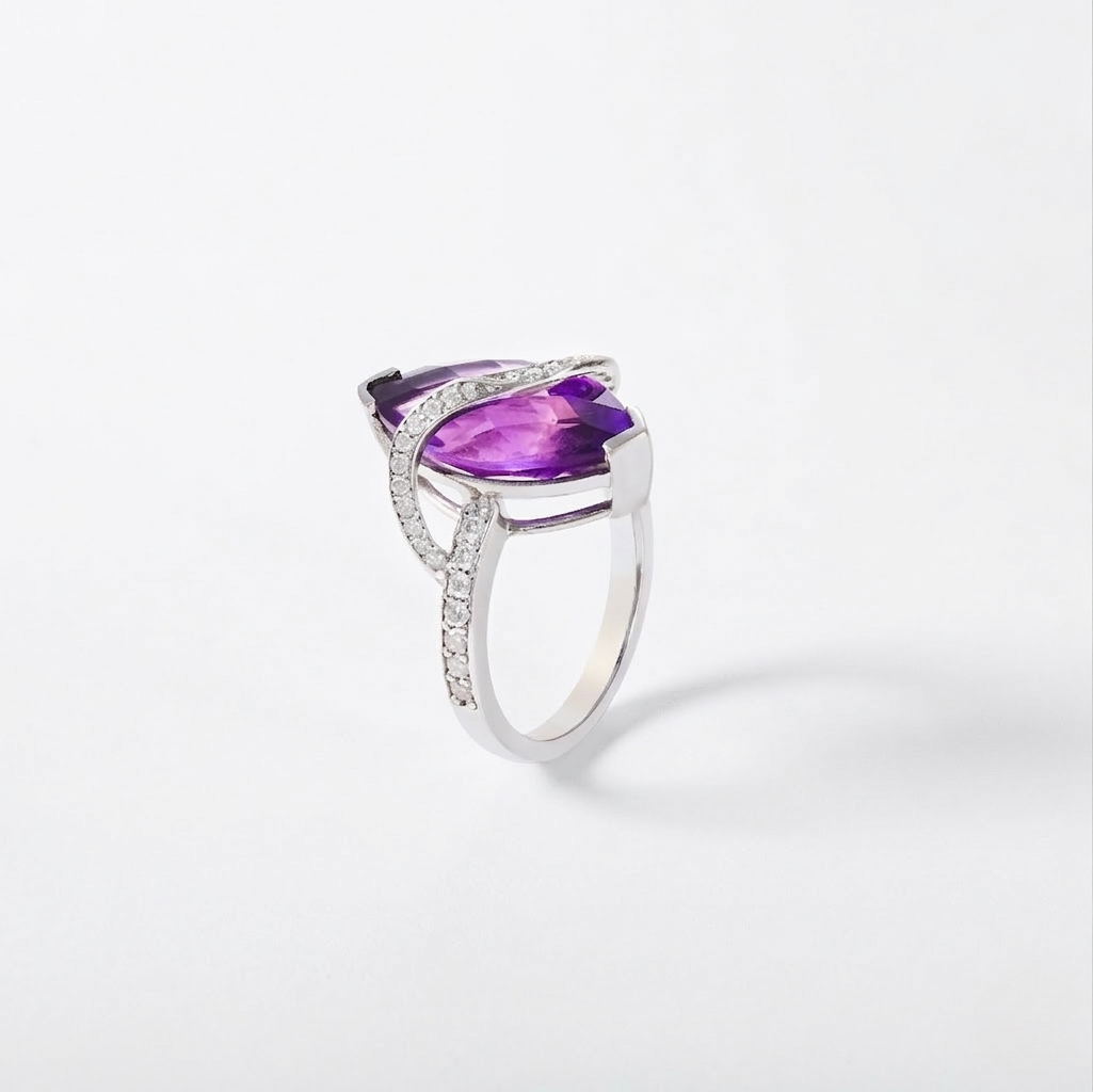 Majestic Violet Amethyst Ring