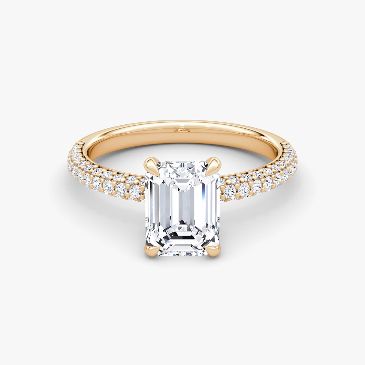 The Luxe Emerald Diamond Pavé Ring