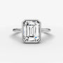 Emerald Bezel Diamond Ring
