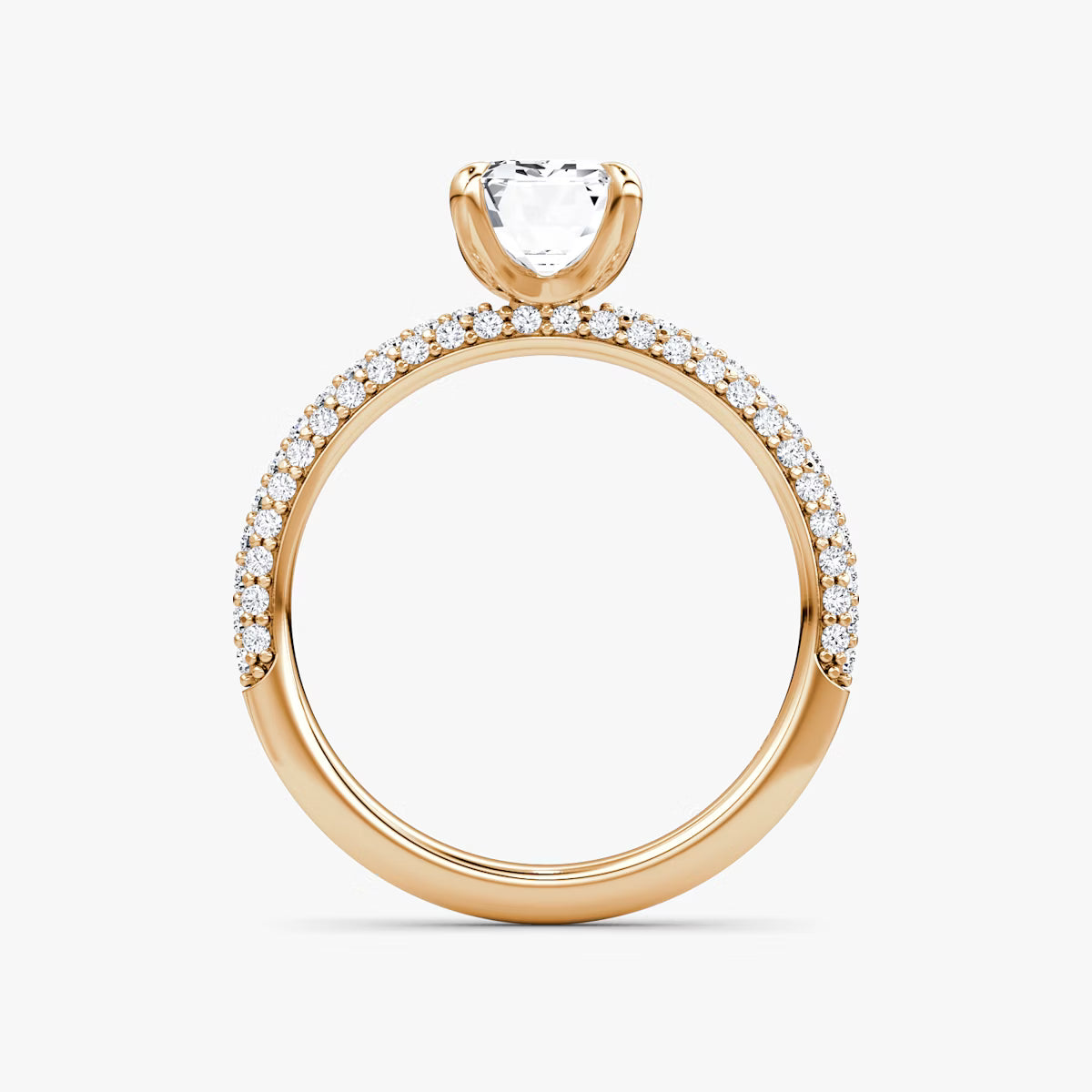 The Luxe Emerald Diamond Pavé Ring