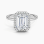 The Halo Emerald Diamond Ring