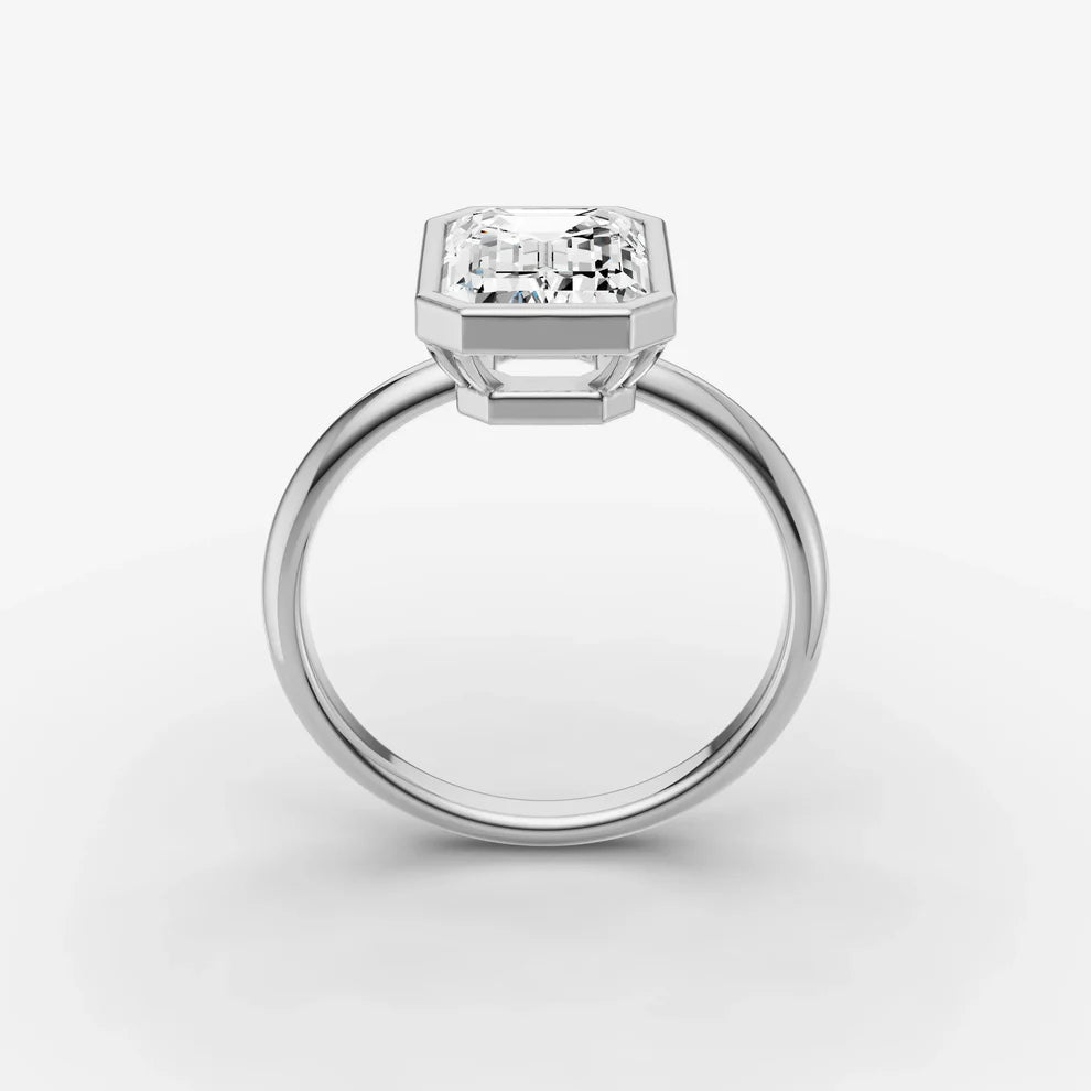 Emerald Bezel Diamond Ring