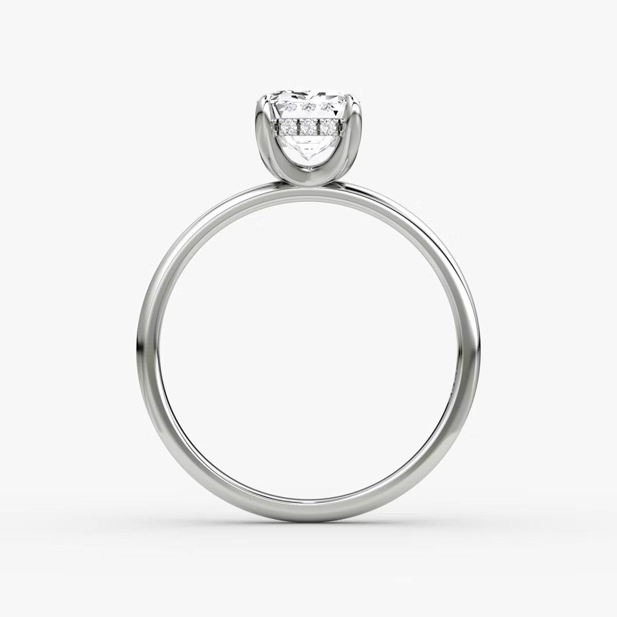 Emerald Hidden Halo Diamond Ring