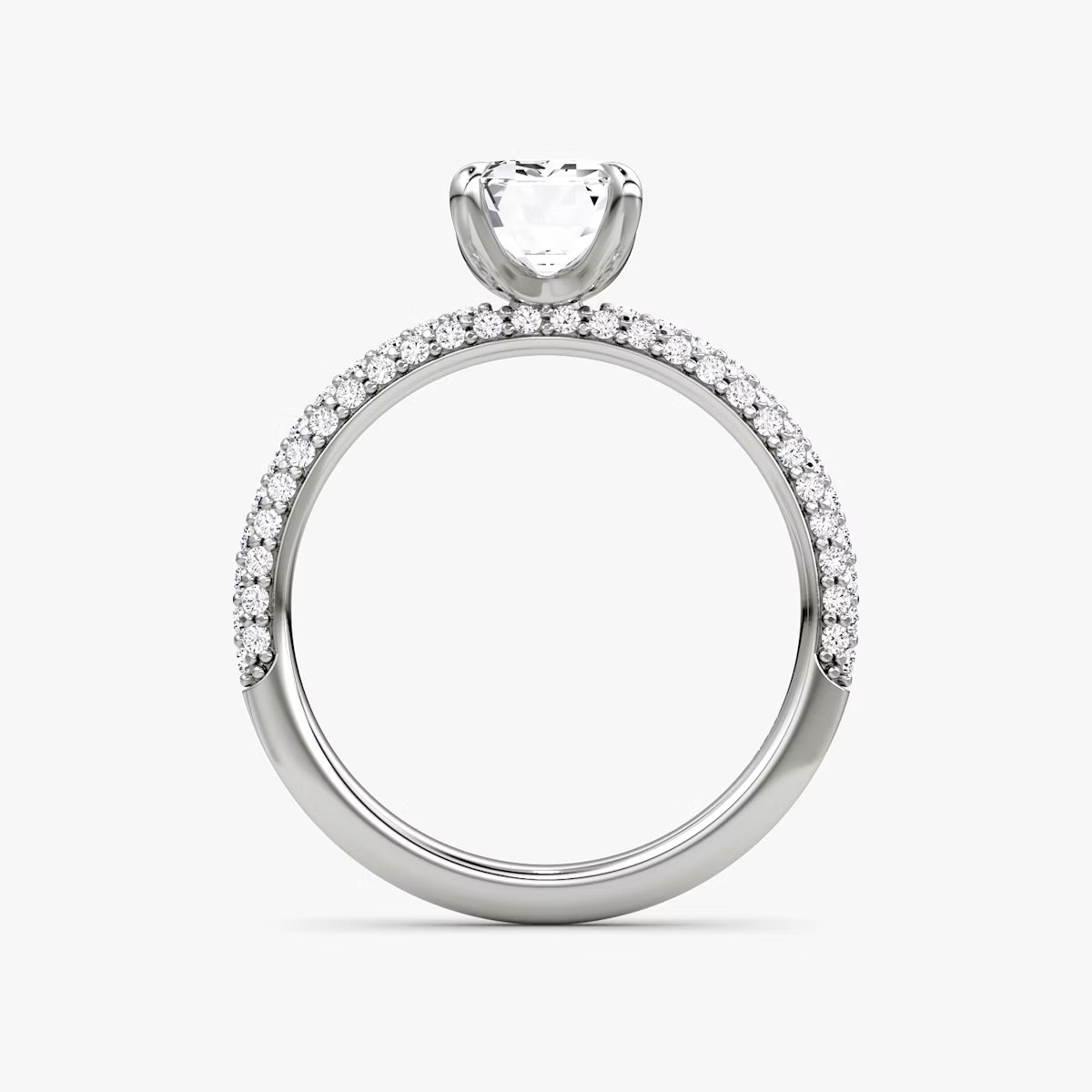 The Luxe Emerald Diamond Pavé Ring