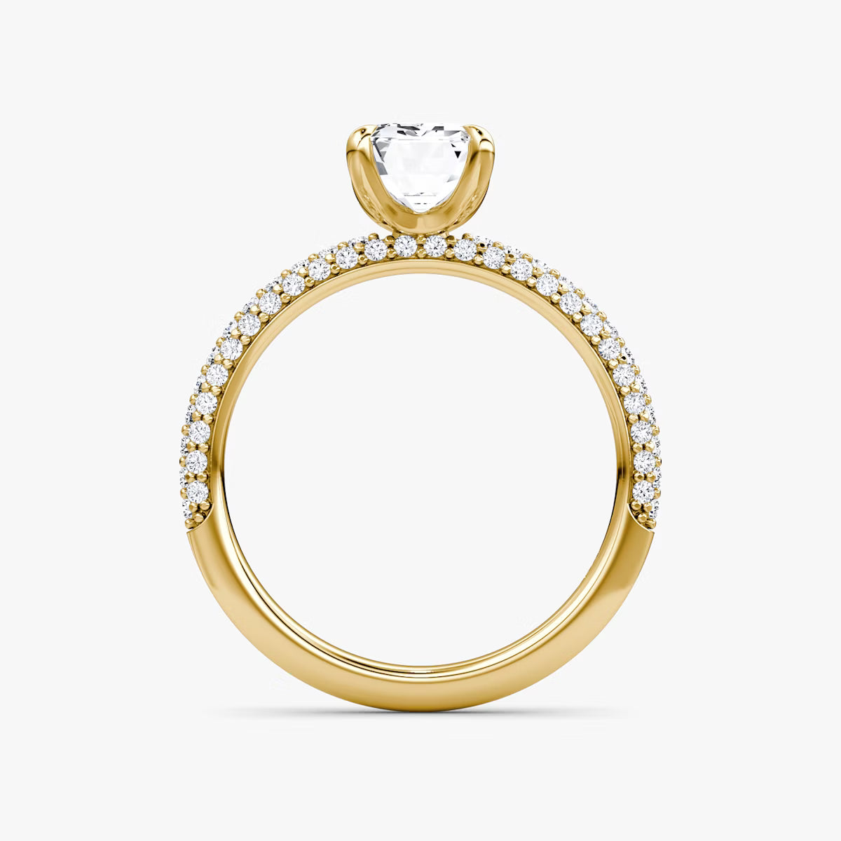 The Luxe Emerald Diamond Pavé Ring