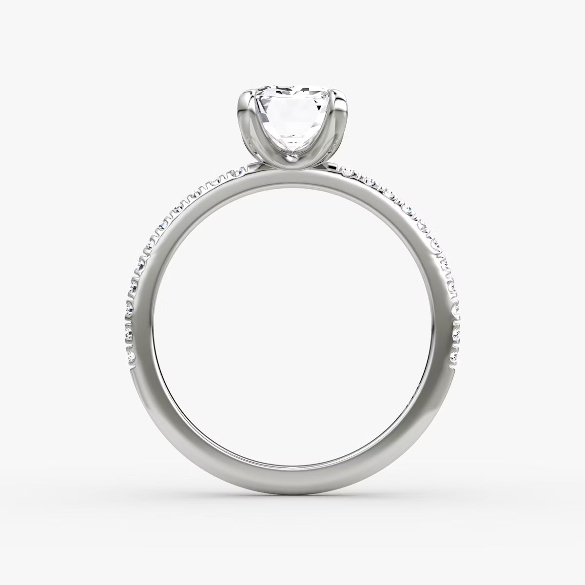 The Classic Emerald Diamond Pavé Ring
