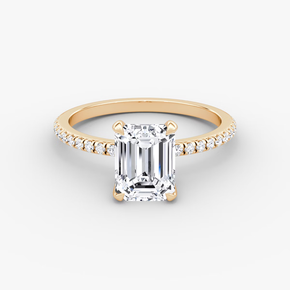 The Classic Emerald Diamond Pavé Ring