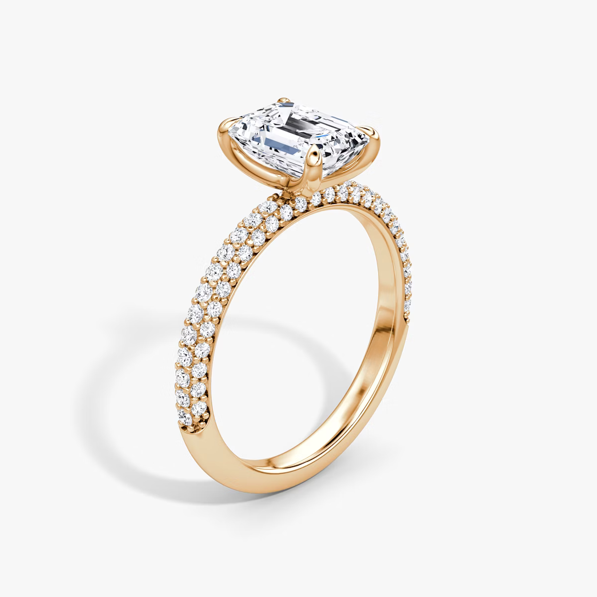 The Luxe Radiant Diamond Pavé Ring