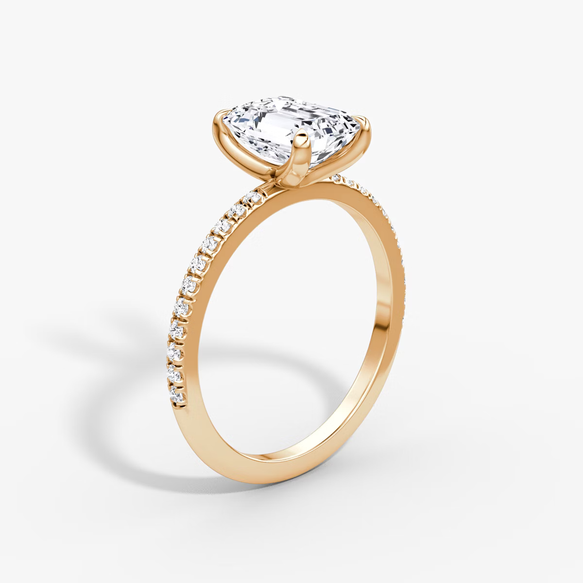The Classic Emerald Diamond Pavé Ring