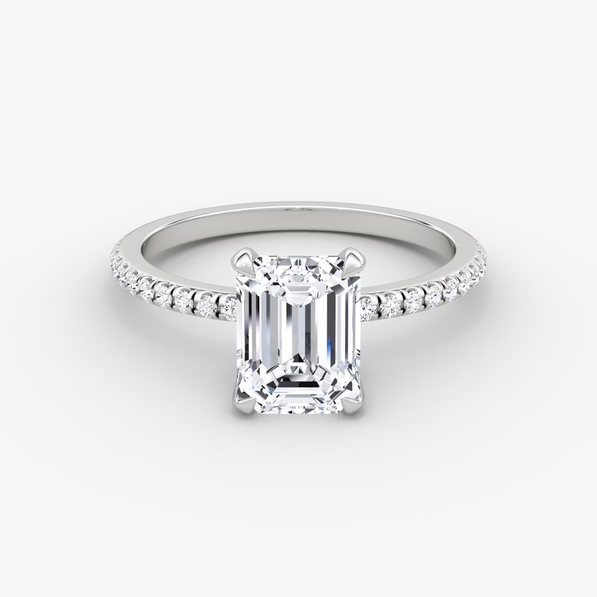 The Classic Emerald Diamond Pavé Ring