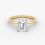 The Classic Emerald Solitaire Diamond Ring
