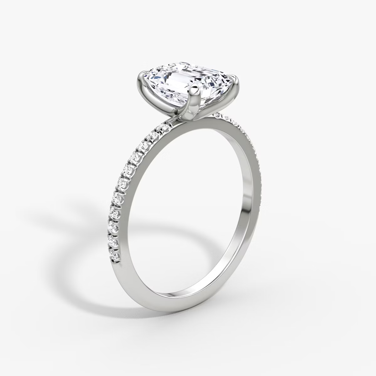 The Classic Emerald Diamond Pavé Ring