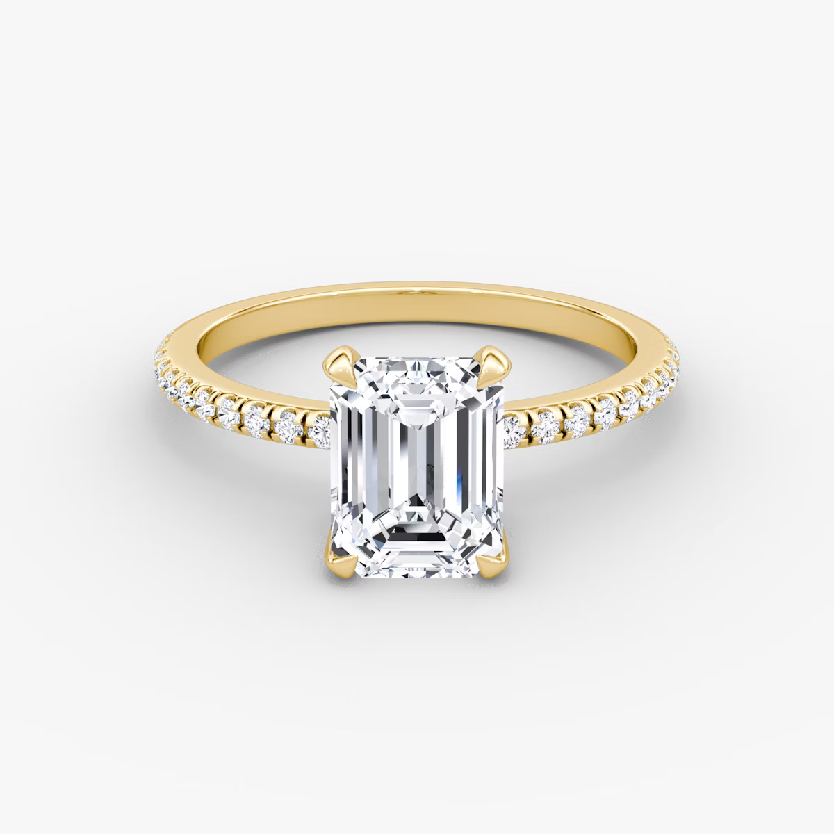 The Classic Emerald Diamond Pavé Ring