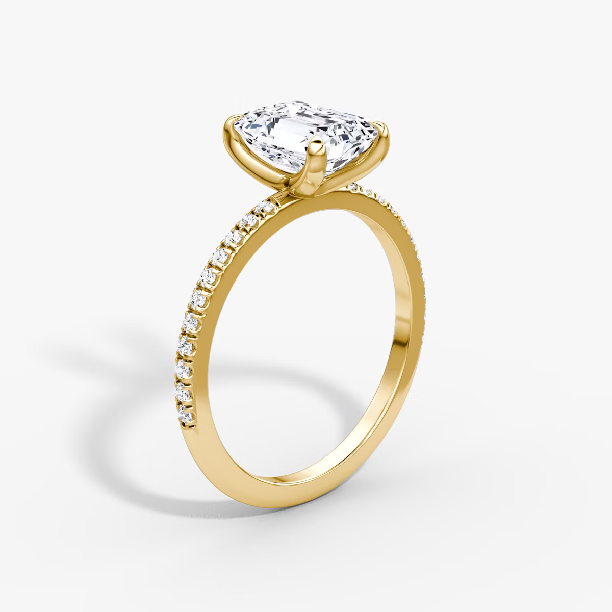The Classic Emerald Diamond Pavé Ring