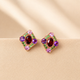 Couture Gem Stud Earrings
