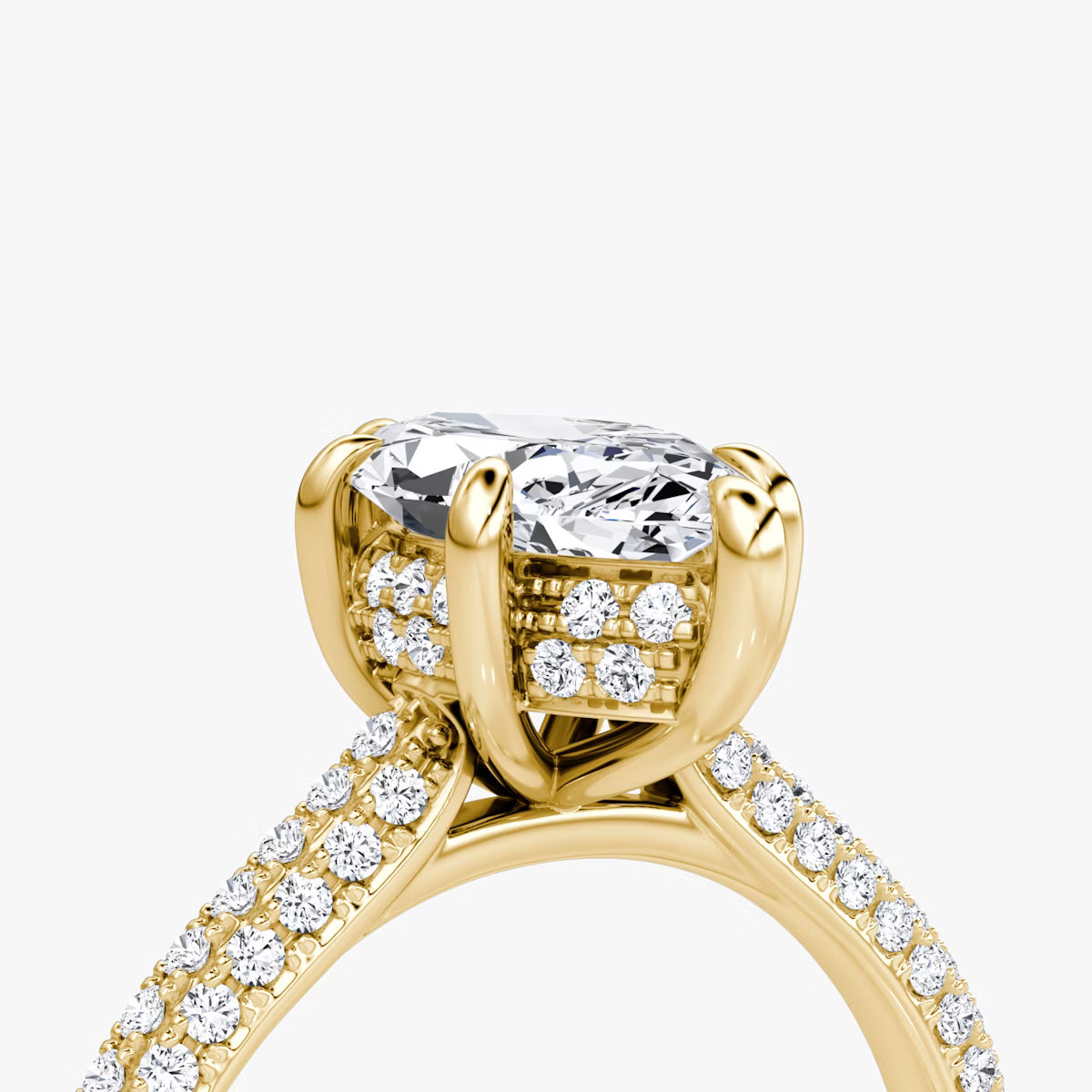 The Luxe Hidden Halo Pavé Marquise Diamond Ring