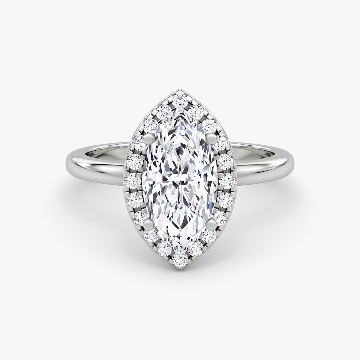 The Halo Marquise Diamond Ring