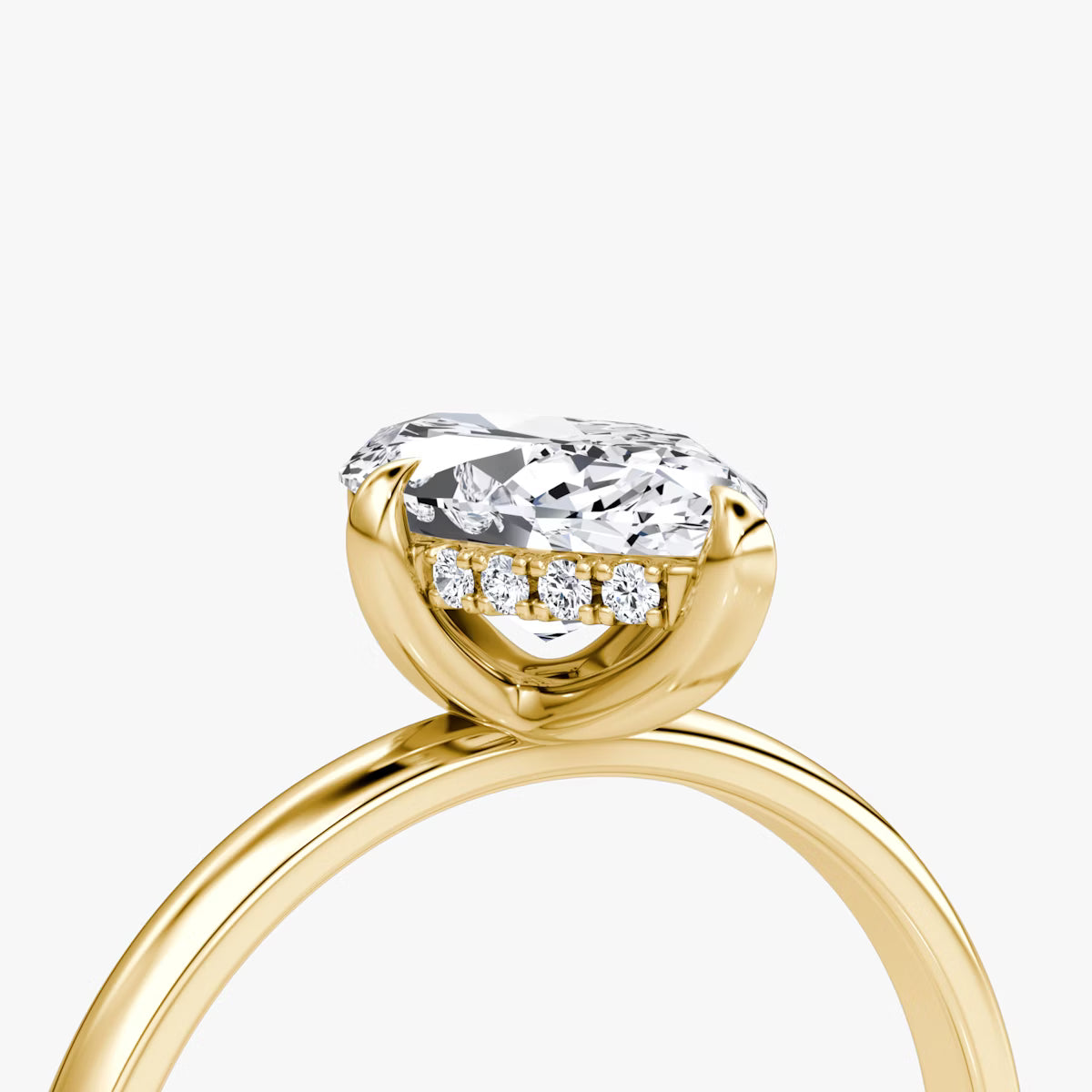 Marquise Hidden Halo Diamond Ring