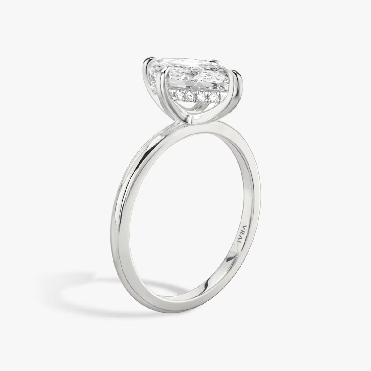 Marquise Hidden Halo Diamond Ring