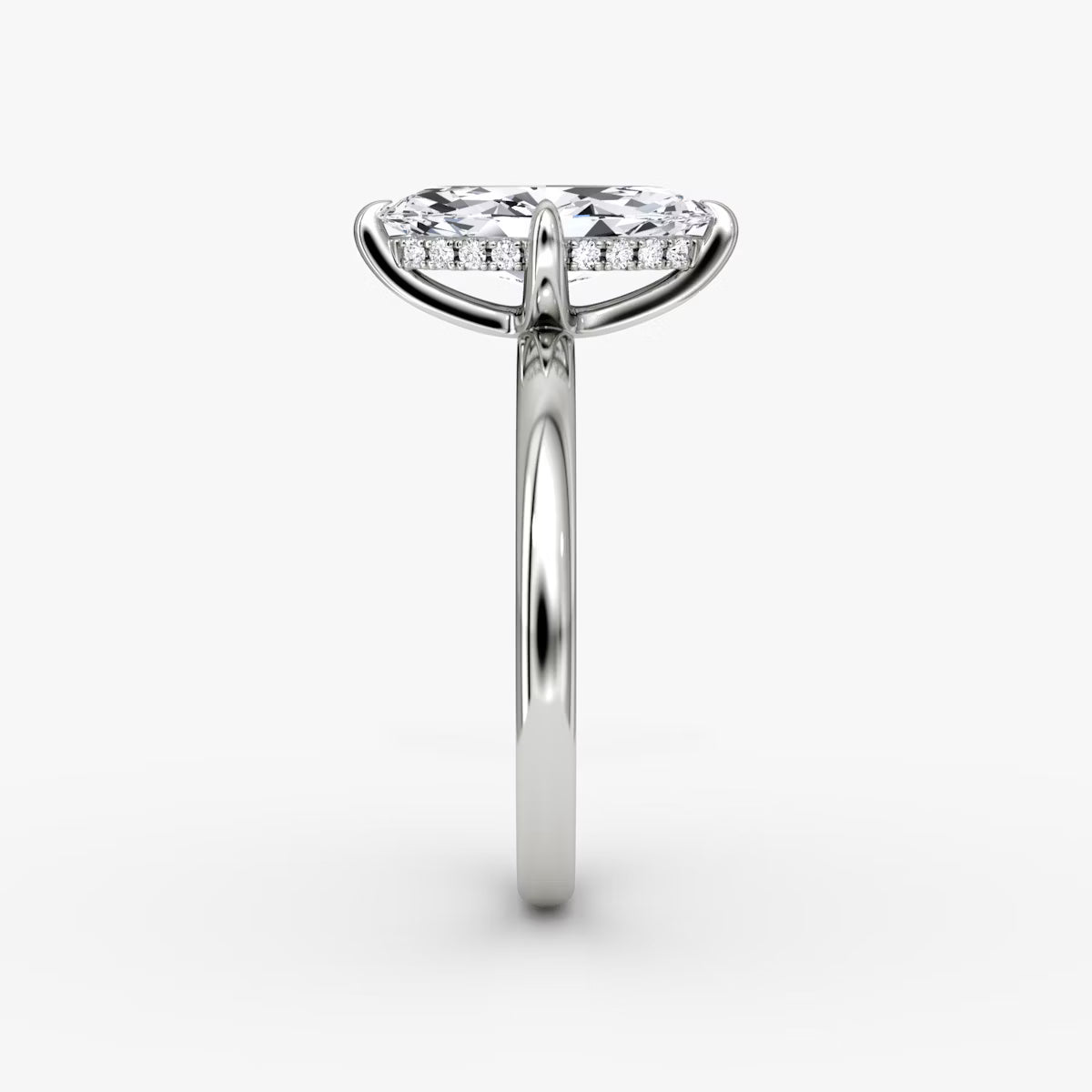 Marquise Hidden Halo Diamond Ring