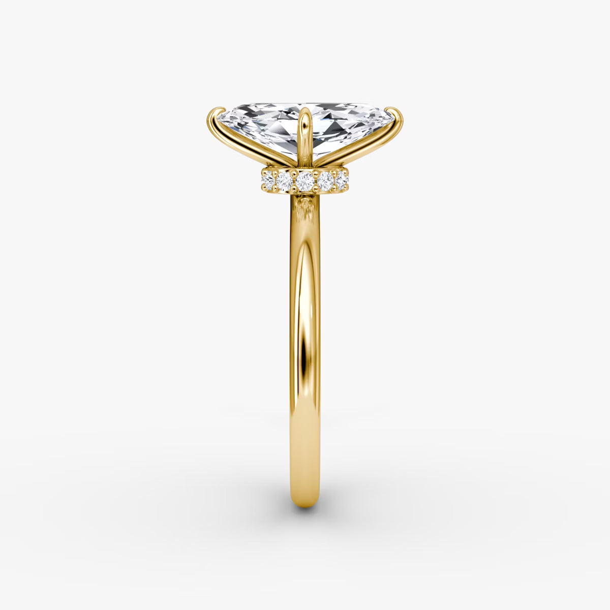 Marquise Secret Halo Diamond Ring
