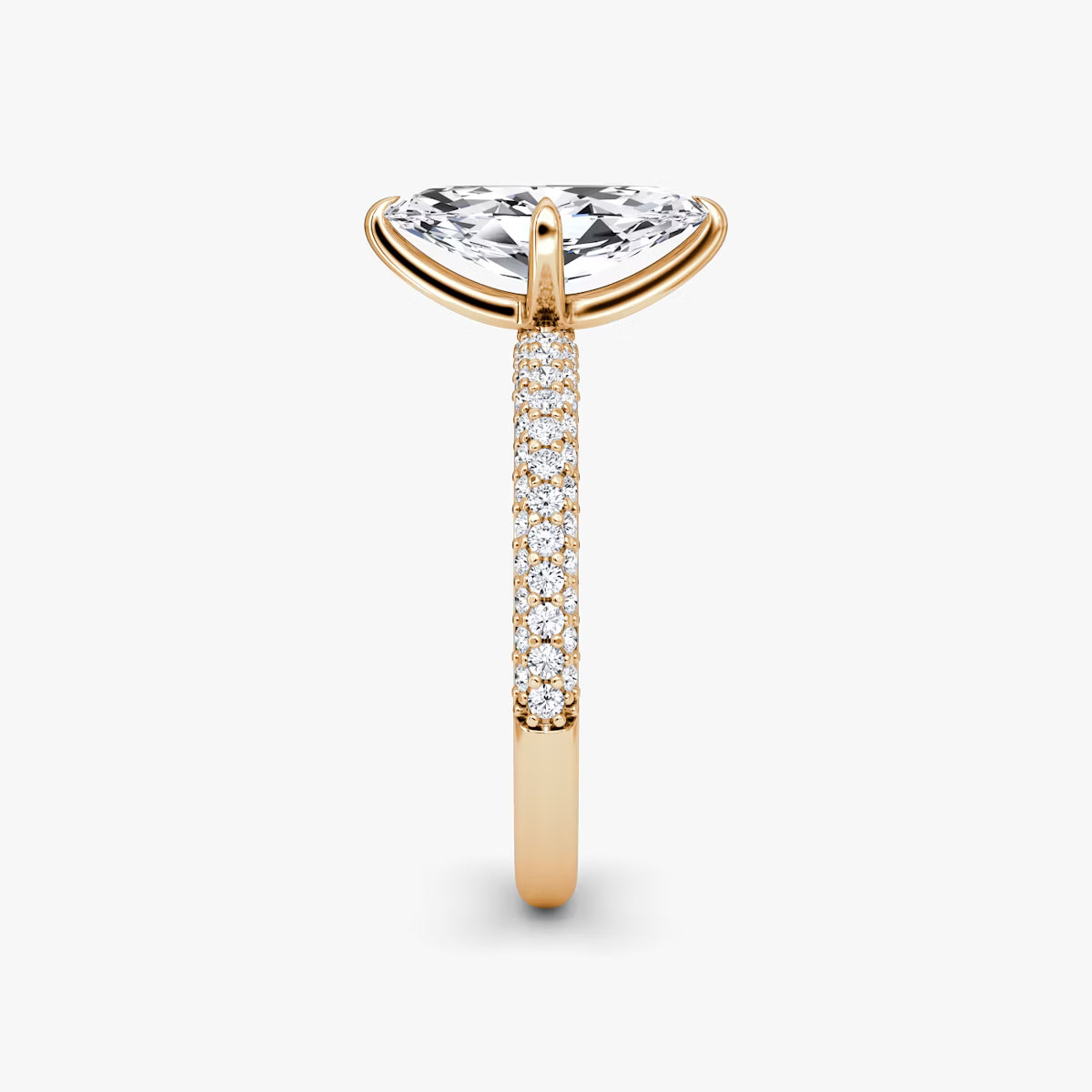 The Luxe Marquise Diamond Pavé Ring