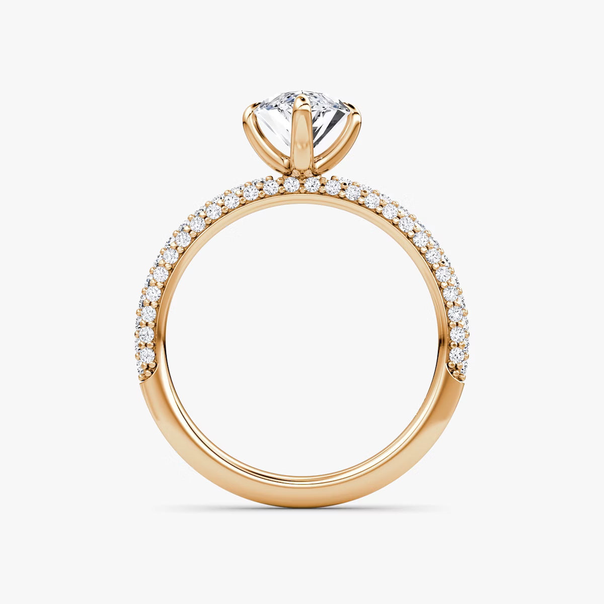 The Luxe Marquise Diamond Pavé Ring
