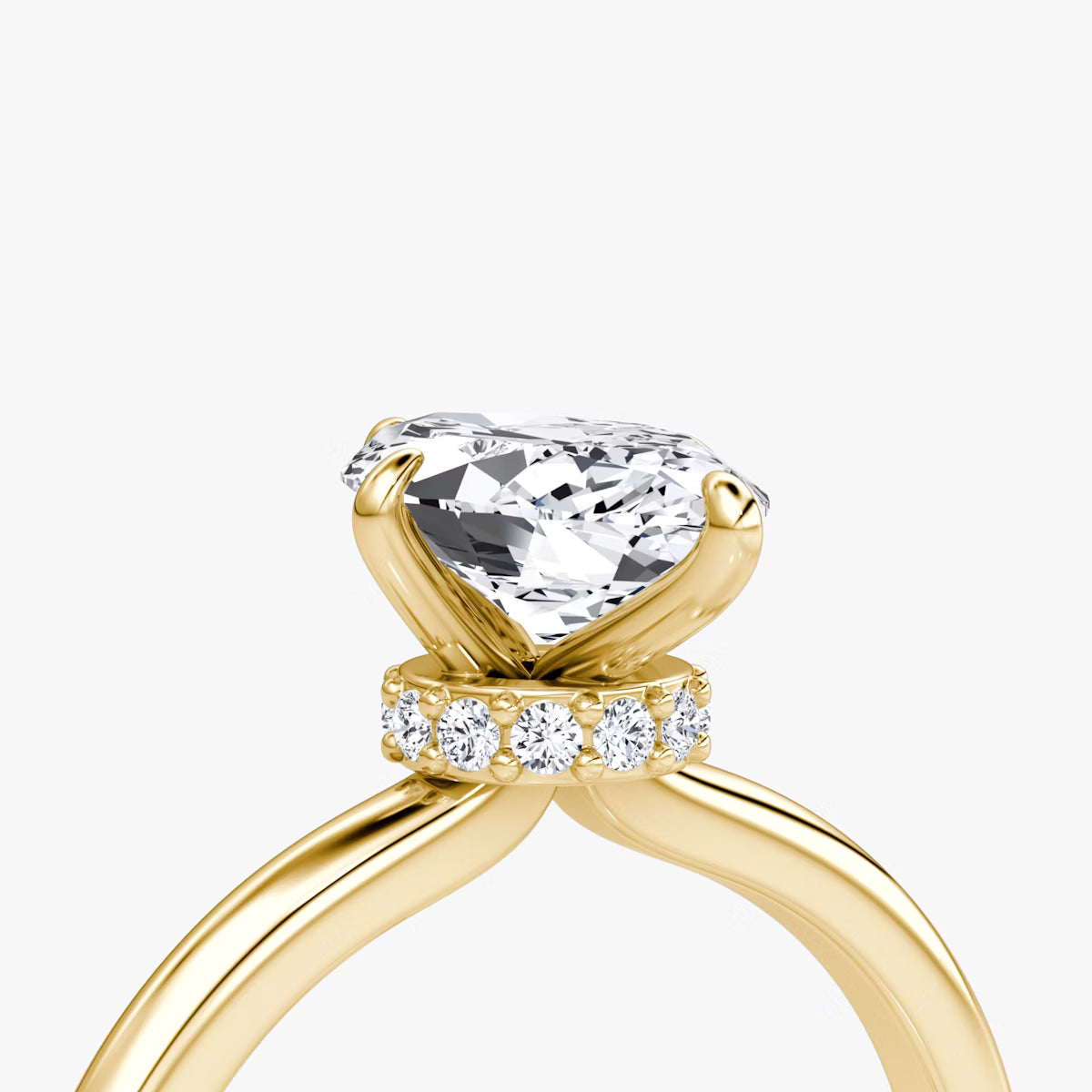 Marquise Secret Halo Diamond Ring