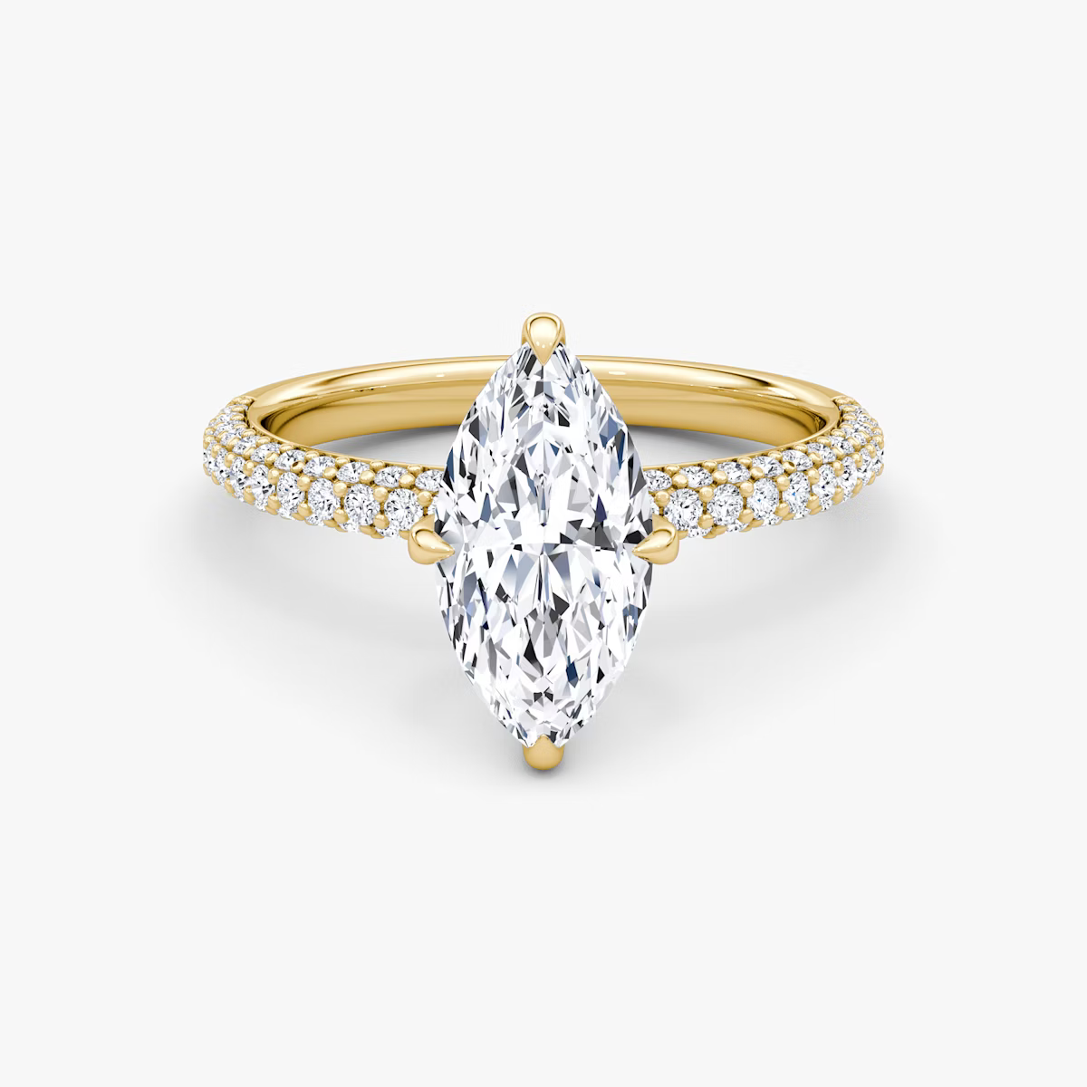 The Luxe Marquise Diamond Pavé Ring