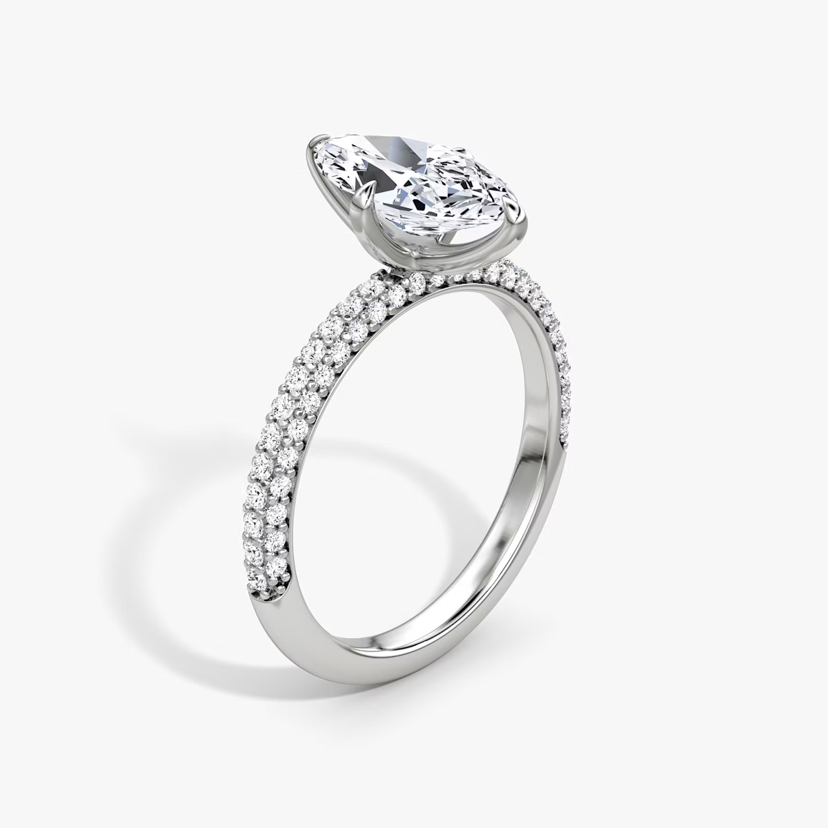The Luxe Marquise Diamond Pavé Ring