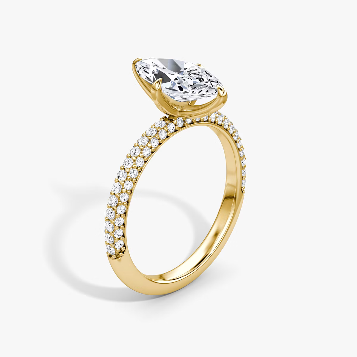 The Luxe Marquise Diamond Pavé Ring