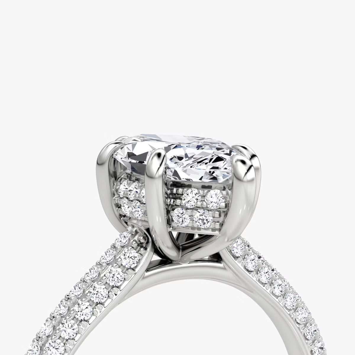 The Luxe Hidden Halo Pavé Marquise Diamond Ring