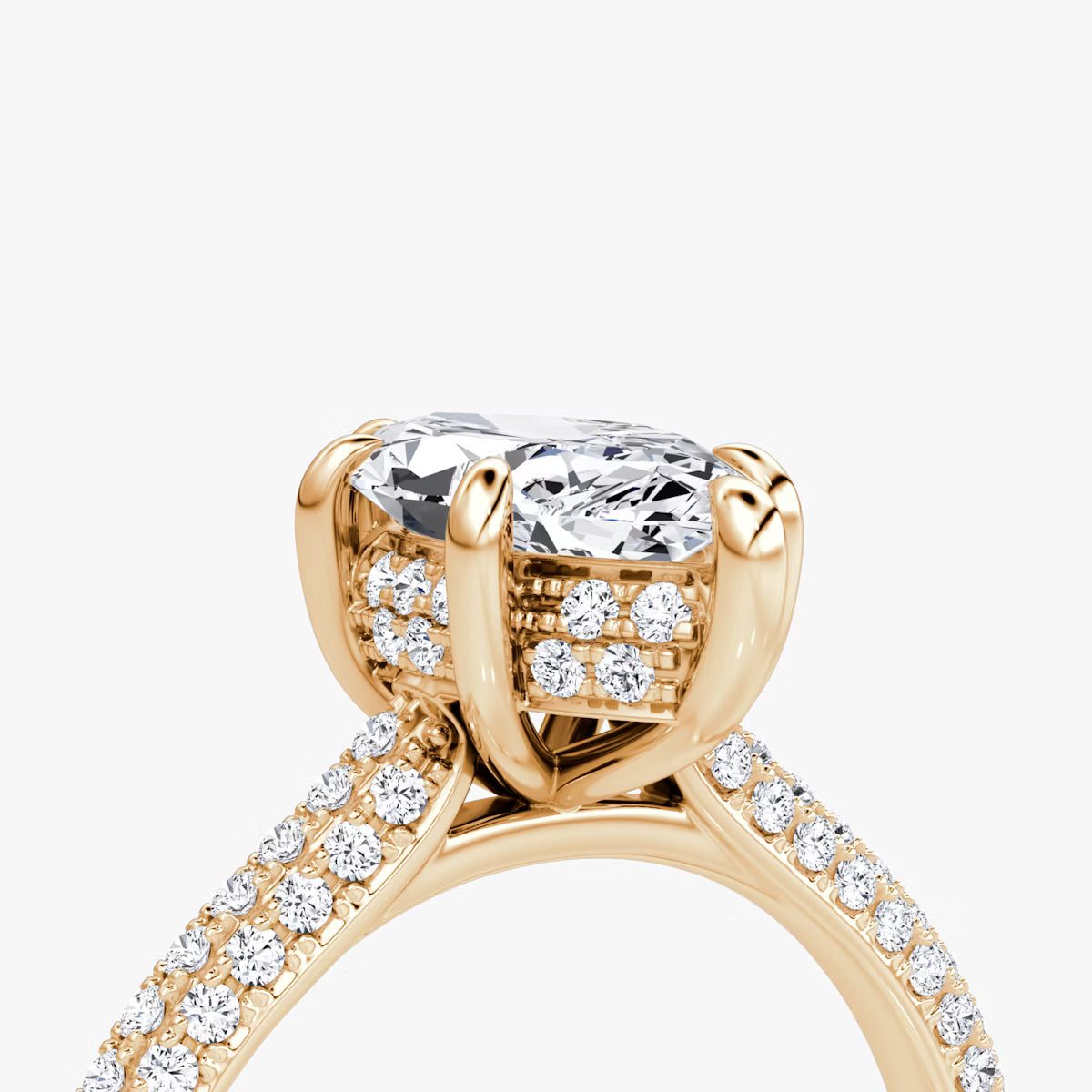 The Luxe Hidden Halo Pavé Marquise Diamond Ring