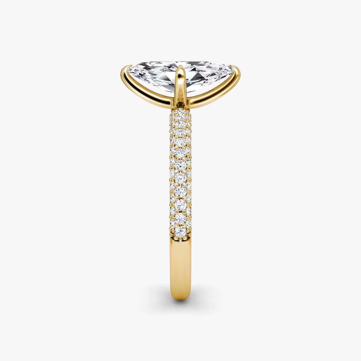 The Luxe Marquise Diamond Pavé Ring