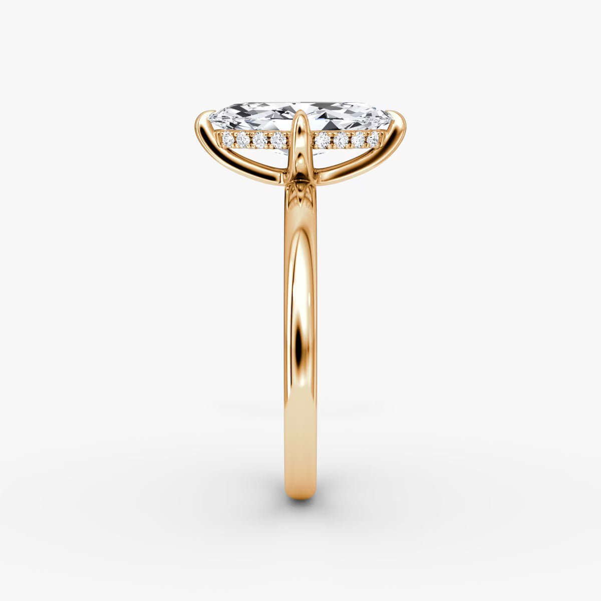 Marquise Hidden Halo Diamond Ring