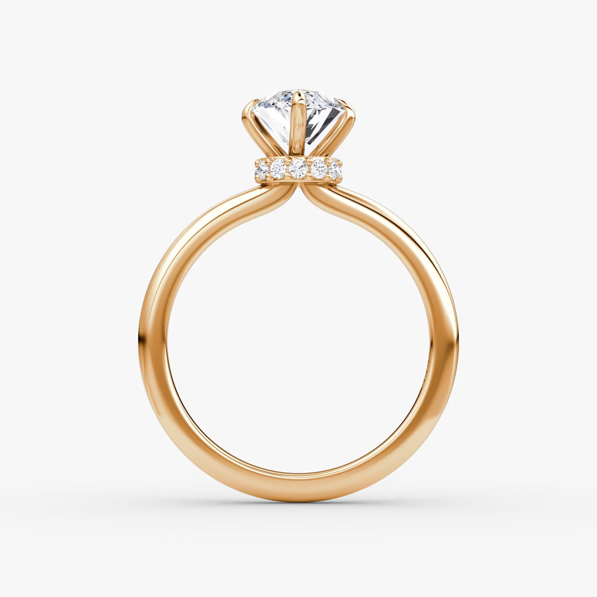 Marquise Secret Halo Diamond Ring