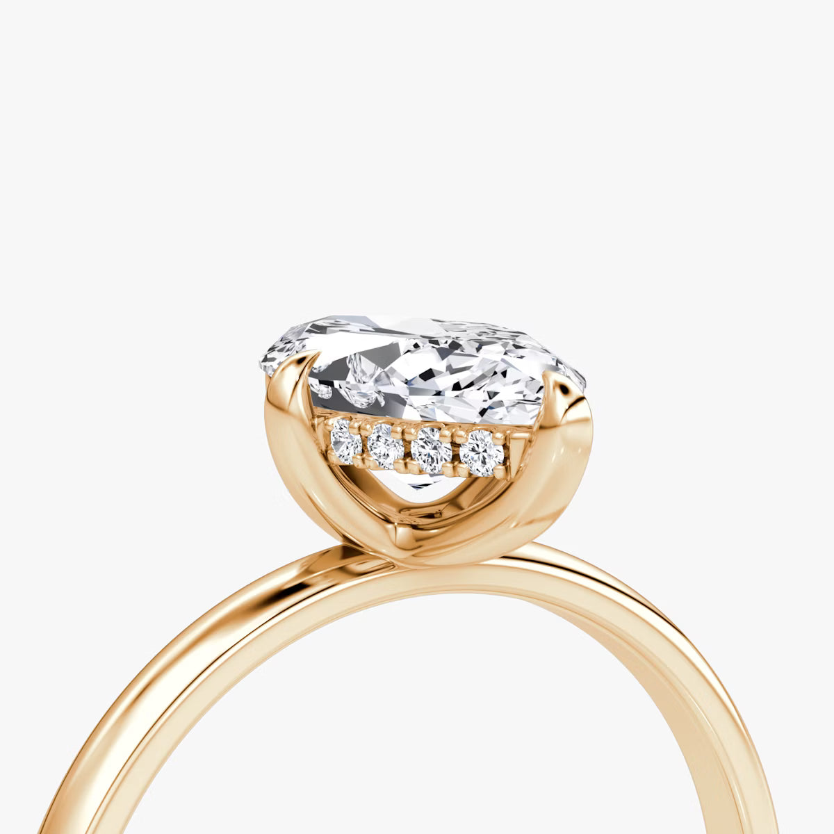 Marquise Hidden Halo Diamond Ring