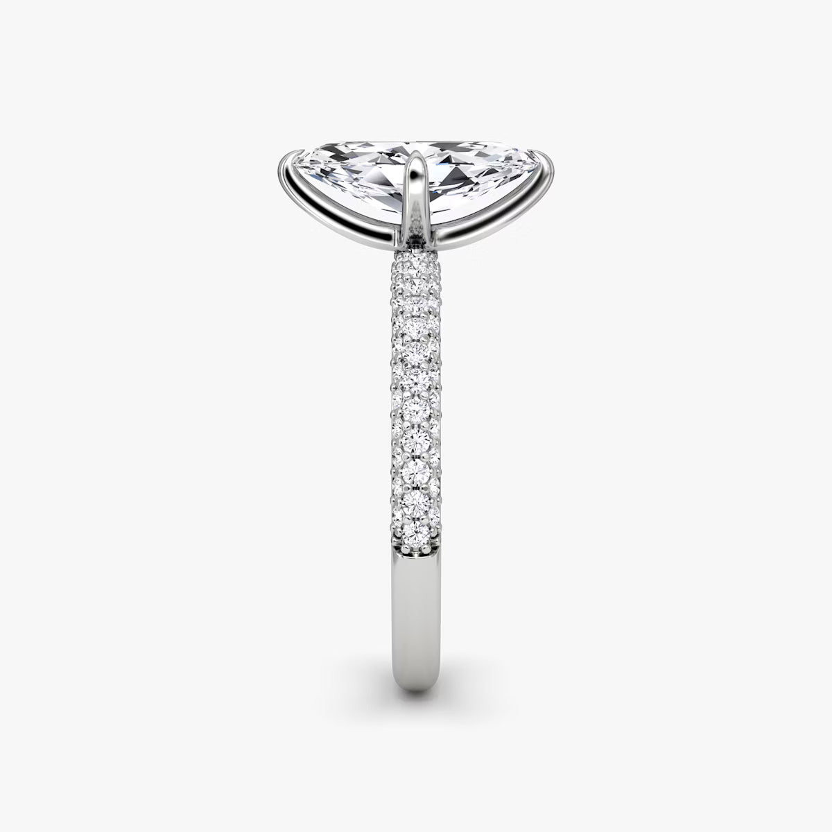 The Luxe Marquise Diamond Pavé Ring