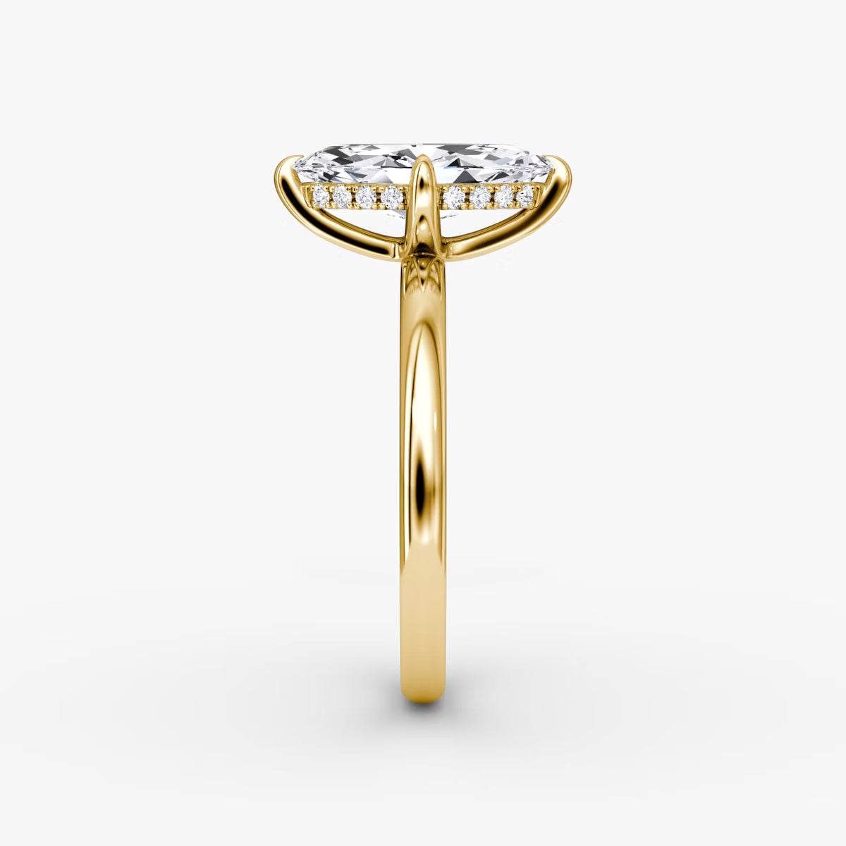 Marquise Hidden Halo Diamond Ring