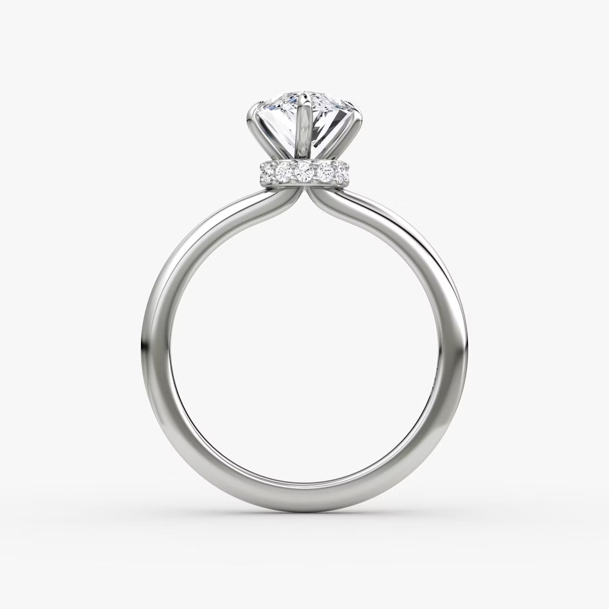 Marquise Secret Halo Diamond Ring
