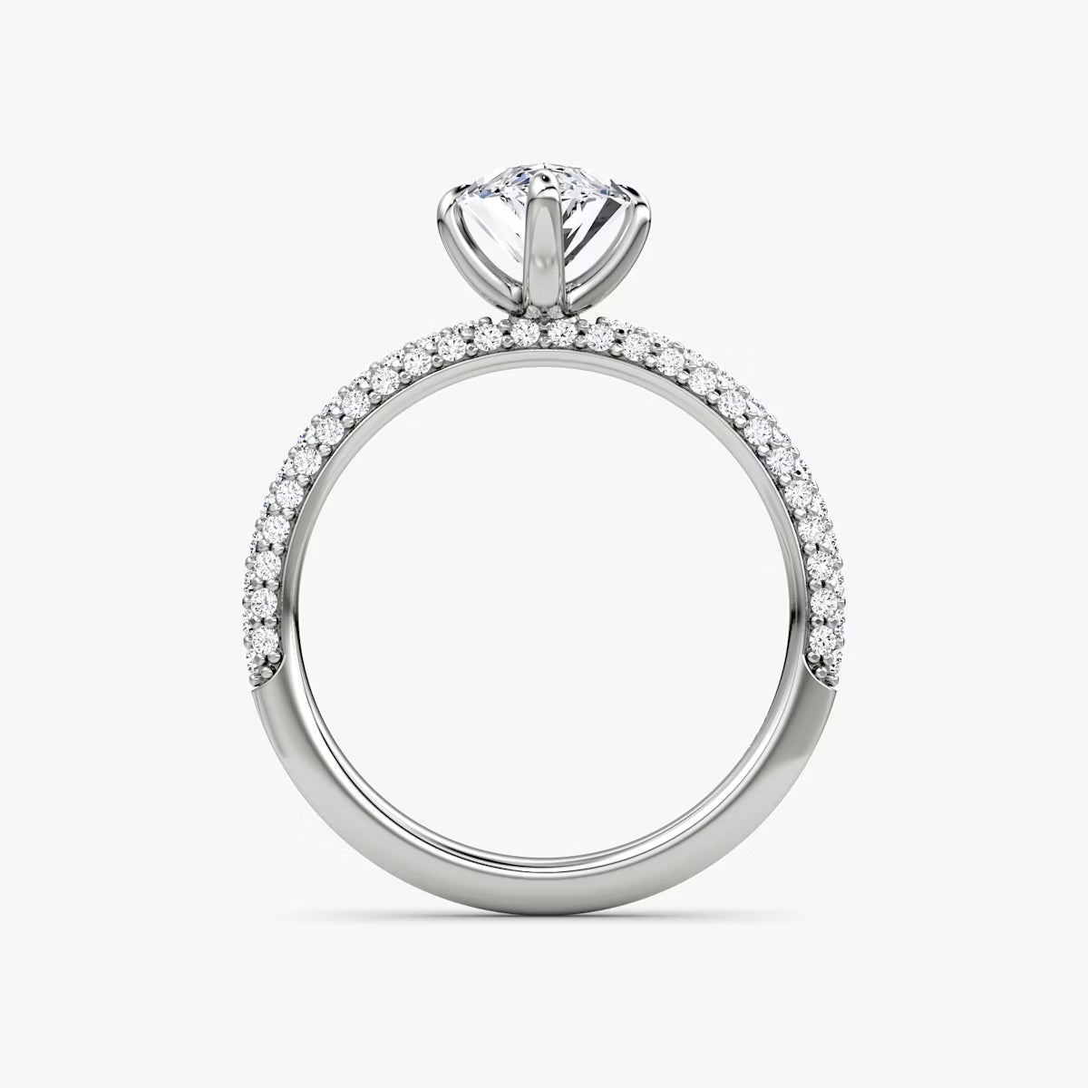 The Luxe Marquise Diamond Pavé Ring