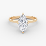 Marquise Hidden Halo Diamond Ring