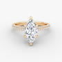 The Luxe Hidden Halo Pavé Marquise Diamond Ring