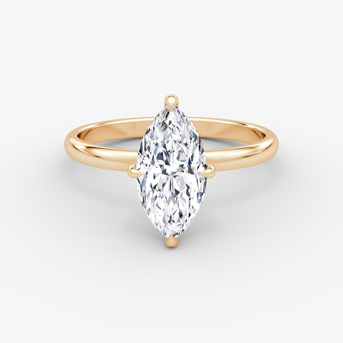 Marquise Secret Halo Diamond Ring